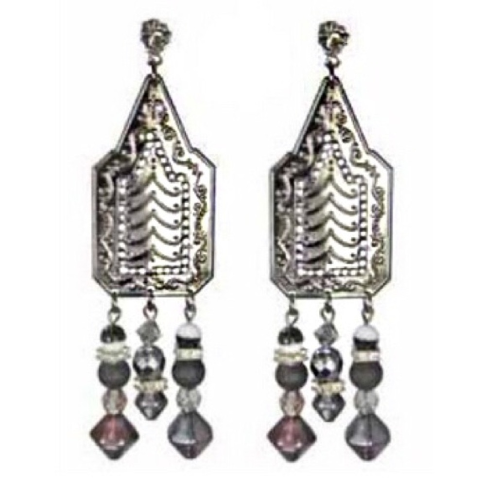 Tarina Tarantino Silverchandelier earrings